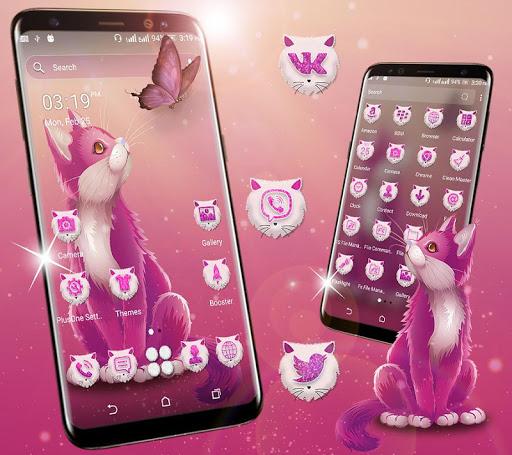 Cat Butterfly Launcher Theme - Image screenshot of android app