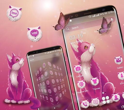 Cat Butterfly Launcher Theme - Image screenshot of android app