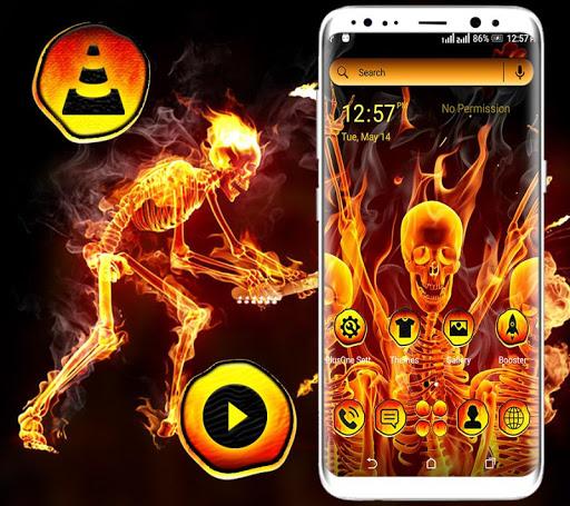 Flaming Skeleton Launcher - Image screenshot of android app