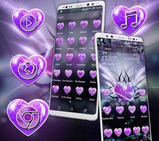 Purple Heart Launcher Theme - عکس برنامه موبایلی اندروید