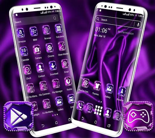 Purple Silk Launcher Theme - Image screenshot of android app