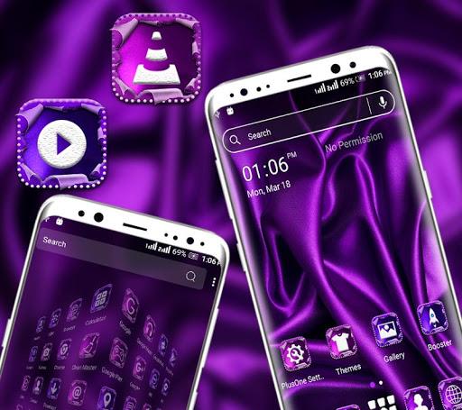 Purple Silk Launcher Theme - عکس برنامه موبایلی اندروید