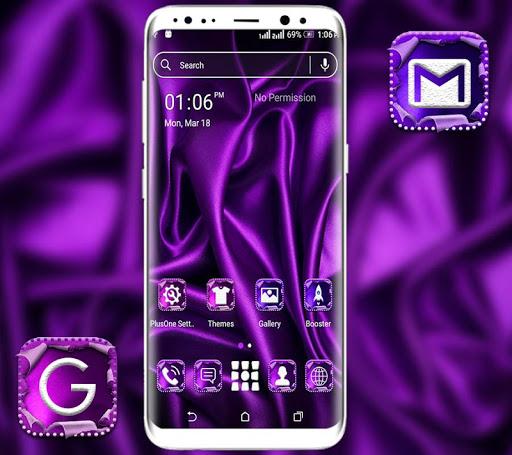 Purple Silk Launcher Theme - Image screenshot of android app