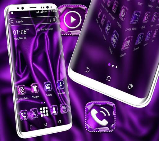 Purple Silk Launcher Theme - عکس برنامه موبایلی اندروید