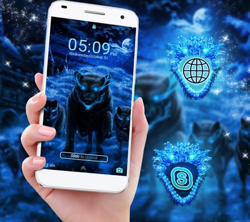Blue Wolf Launcher Theme - عکس برنامه موبایلی اندروید