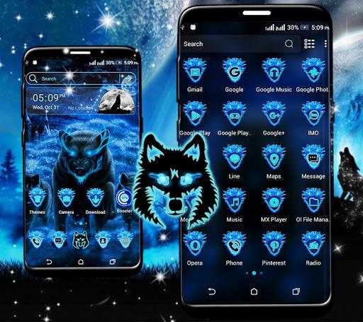 Blue Wolf Launcher Theme - عکس برنامه موبایلی اندروید