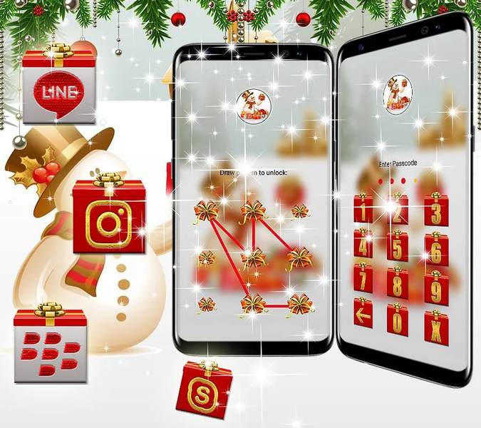 Christmas Gift Launcher Theme - Image screenshot of android app