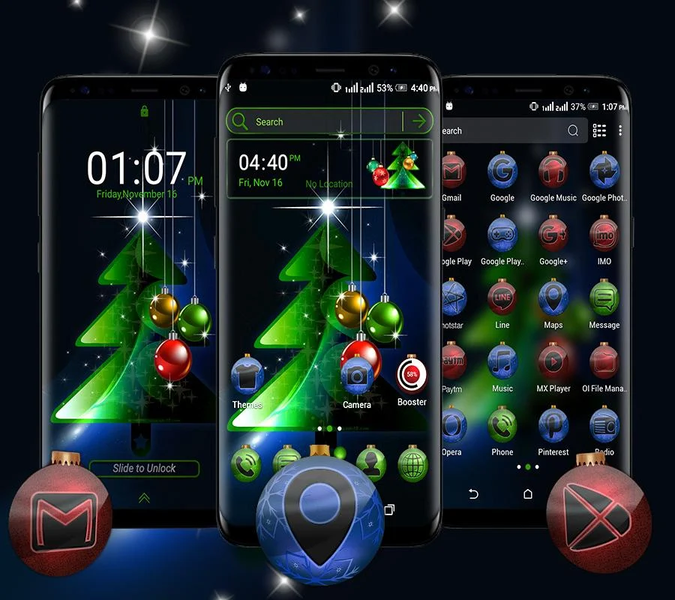 Christmas Tree Launcher Theme - Image screenshot of android app