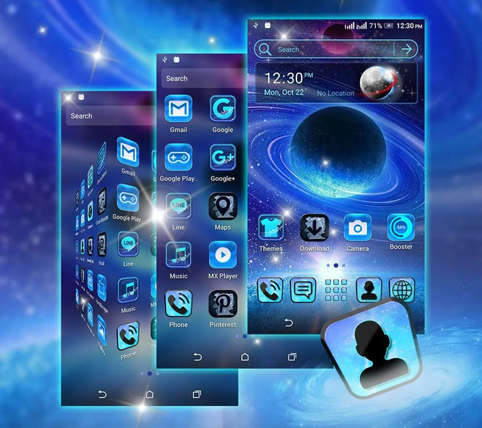 Galaxy Space Launcher Theme - Image screenshot of android app