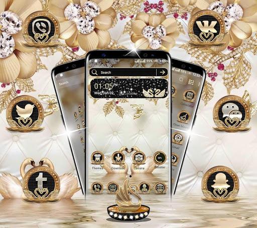 Golden Swan Launcher Theme - عکس برنامه موبایلی اندروید