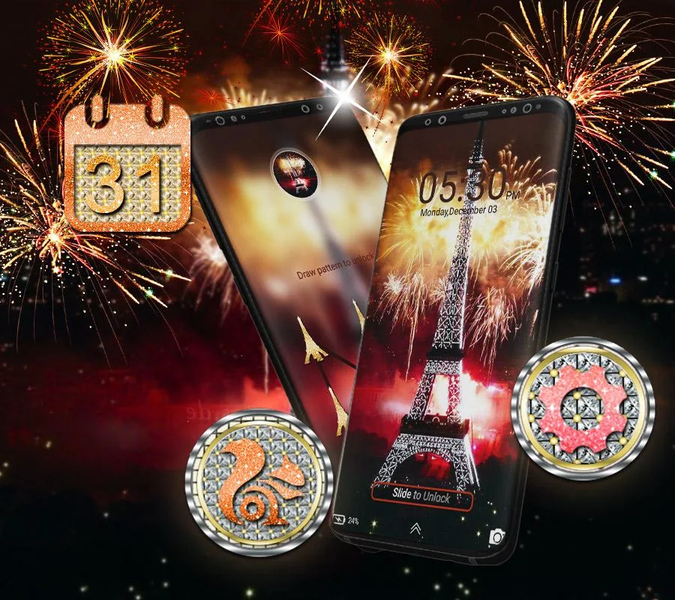 New Year Celebration Launcher Theme - عکس برنامه موبایلی اندروید