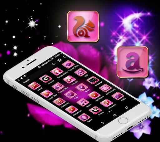 Pink Flower Launcher Theme - عکس برنامه موبایلی اندروید