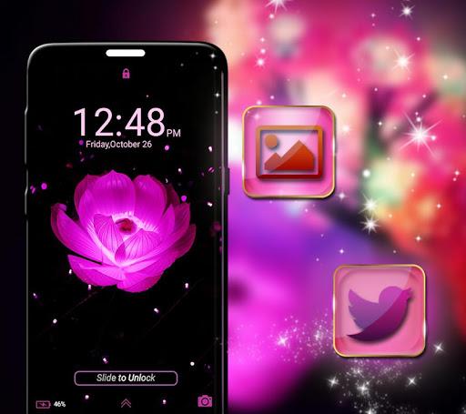 Pink Flower Launcher Theme - عکس برنامه موبایلی اندروید