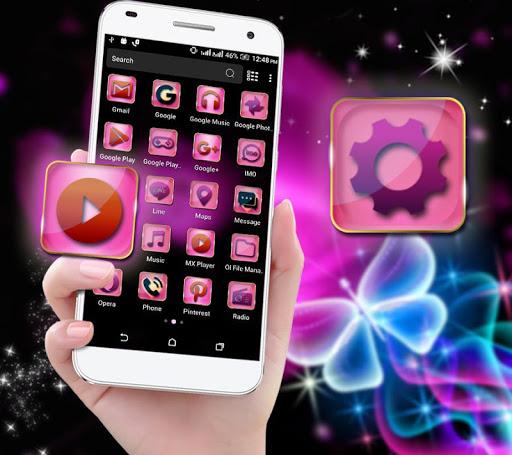 Pink Flower Launcher Theme - عکس برنامه موبایلی اندروید