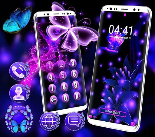 Purple Butterlfy Launcher Theme - عکس برنامه موبایلی اندروید