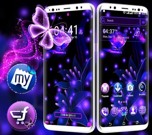 Purple Butterlfy Launcher Theme - عکس برنامه موبایلی اندروید