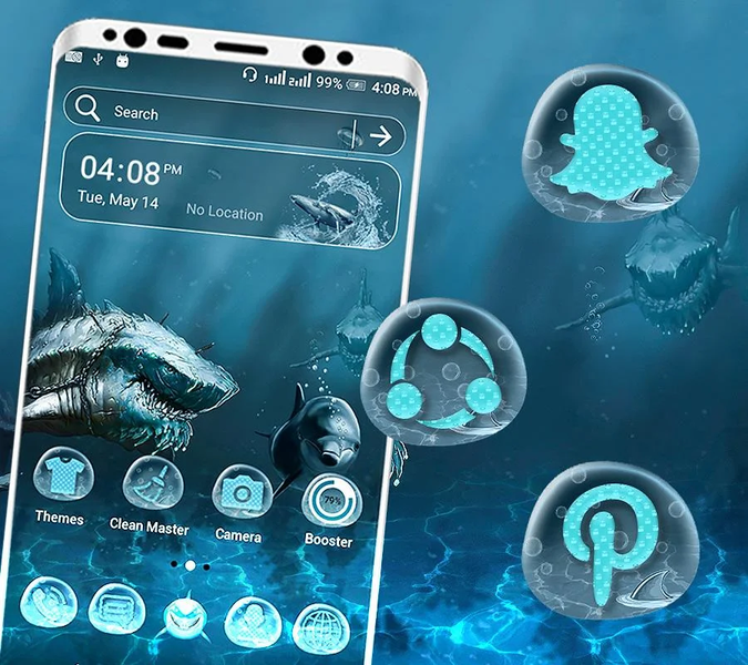 Shark Launcher Theme - Image screenshot of android app