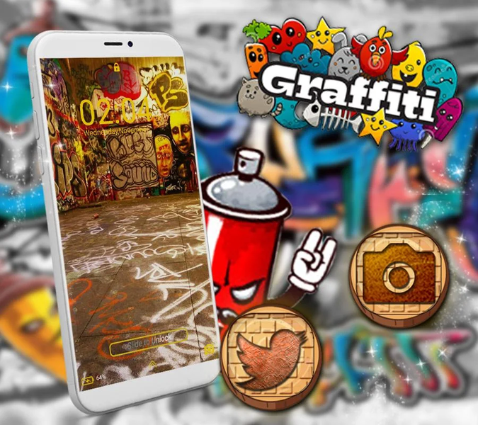 Street Graffiti Launcher Theme - Image screenshot of android app