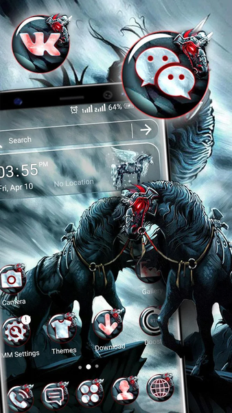Black Warrior Horse Launcher T - Image screenshot of android app