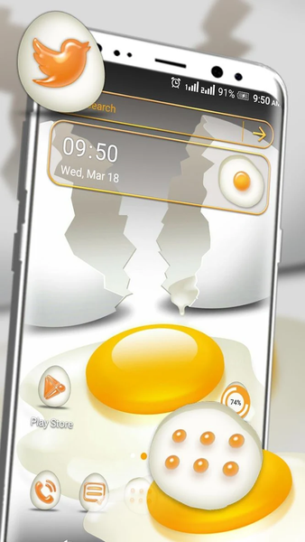Broken Egg Launcher Theme - عکس برنامه موبایلی اندروید