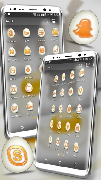 Broken Egg Launcher Theme - Image screenshot of android app