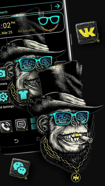 Monkey Swag Launcher Theme - Image screenshot of android app