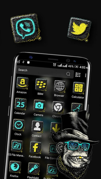 Monkey Swag Launcher Theme - Image screenshot of android app