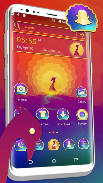 Peacock Rainbow Gradient Launc - Image screenshot of android app