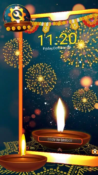 Diwali Firework Launcher Theme - عکس برنامه موبایلی اندروید