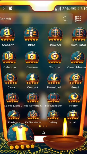 Diwali Firework Launcher Theme - Image screenshot of android app