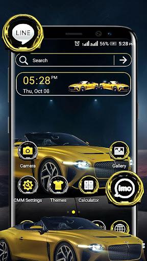 Golden Sport Car Theme - Image screenshot of android app