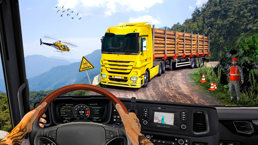 Indian Truck Game Cargo Truck - Gameplay image of android game