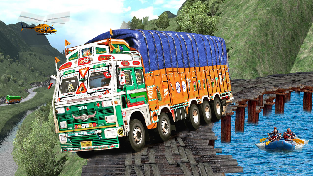 Indian Truck Game Cargo Truck - Gameplay image of android game