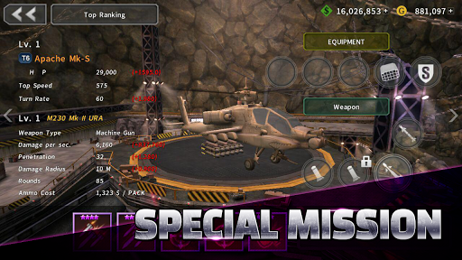 GUNSHIP BATTLE: Helicopter 3D - Gameplay image of android game