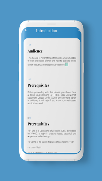 Pure.css - Image screenshot of android app