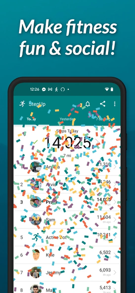 StepUp Pedometer Step Counter - Image screenshot of android app