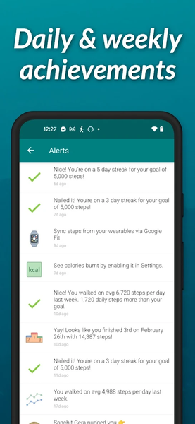 StepUp Pedometer Step Counter - Image screenshot of android app