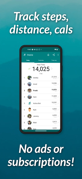 StepUp Pedometer Step Counter - Image screenshot of android app