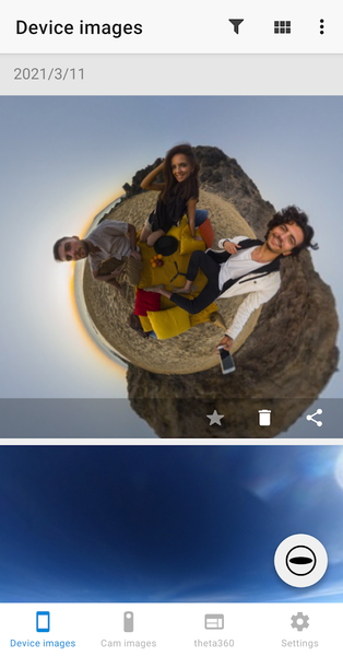 RICOH THETA - عکس برنامه موبایلی اندروید
