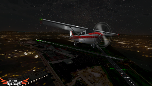 Flight Simulator Night - Fly Over New York NY - Gameplay image of android game