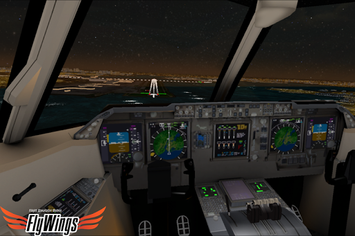 Flight Simulator Night - Fly Over New York NY - Gameplay image of android game