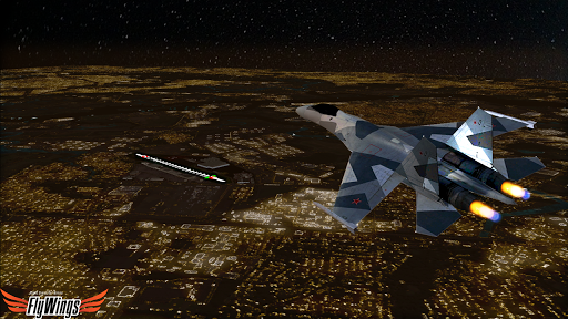 Flight Simulator Night - Fly Over New York NY - Gameplay image of android game