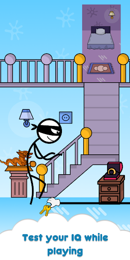 Stickman Thief Puzzle Games - Gameplay image of android game