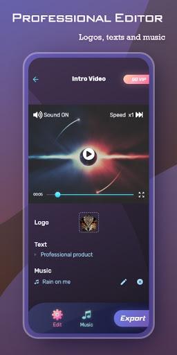 Intro video maker - عکس برنامه موبایلی اندروید