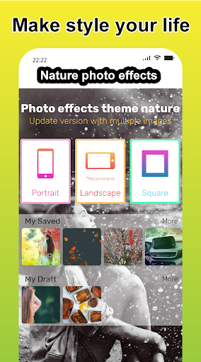 Photo effects theme nature, na - Image screenshot of android app