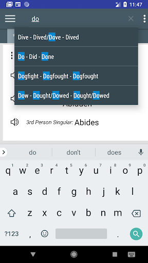 English irregular Verbs - flashcards - Image screenshot of android app