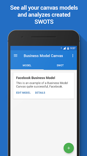 Business Model Canvas & SWOT - Image screenshot of android app