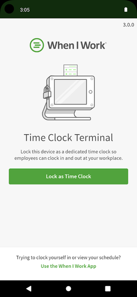 Time Clock Terminal - Image screenshot of android app