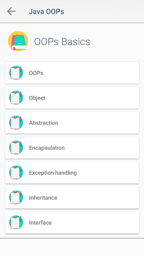 Learn Java - عکس برنامه موبایلی اندروید