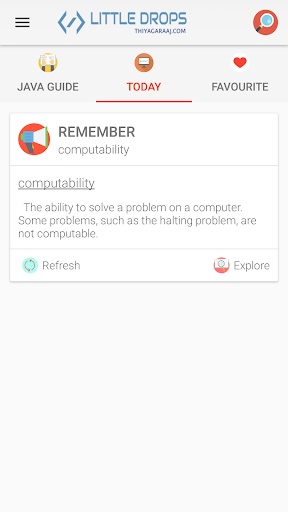 Learn Java - عکس برنامه موبایلی اندروید